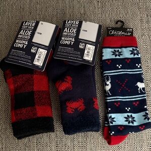Ladies, double layer, cozy socks